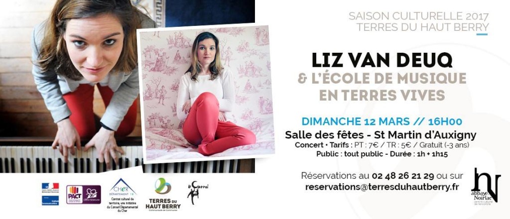 Liz Van Deuq Ecole de musique Terres du Haut Berry Dimanche 12 mars